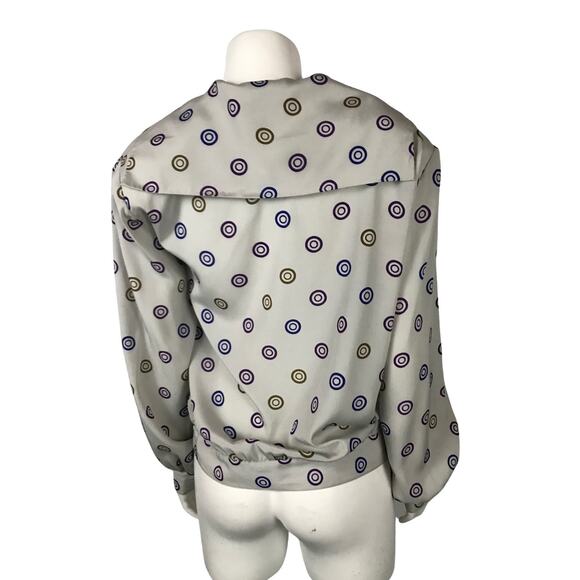 1980s Halston Sailor Bib Collar style Blouse V Neck Top / Women’s Small - Picture 5 of 9